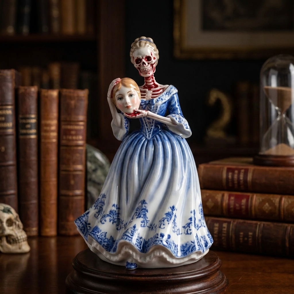 🏺✨ Broken Ladies Ceramic Art Figure – Handcrafted Mixed Media Sculpture-KOLAICH™
