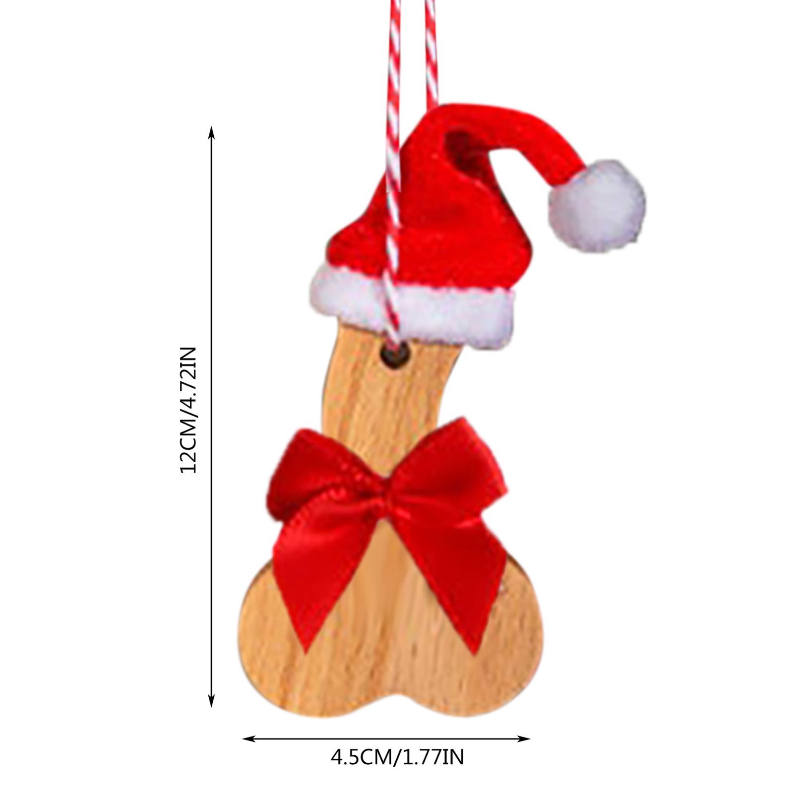 Funny Christmas Wooden Pendant