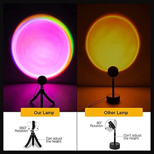16 Colors Sunset Lamp Projector 360 Degree Rotation Color Changing Rainbow Projection Light Romantic Visual LED Light-KOLAICH™