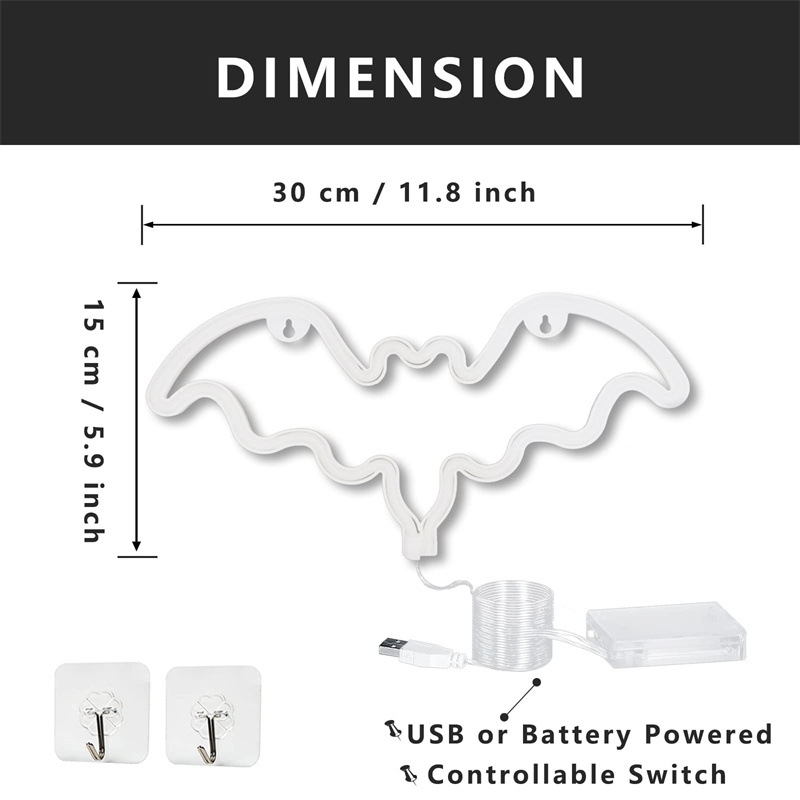 Halloween Bat Neon LED Decorative Light-KOLAICH™