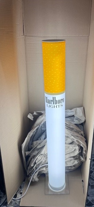 🚬 Cigarette Tube Shaped Marlboro Style Floor Lamp | Retro Industrial Novelty Ambient Light-KOLAICH™