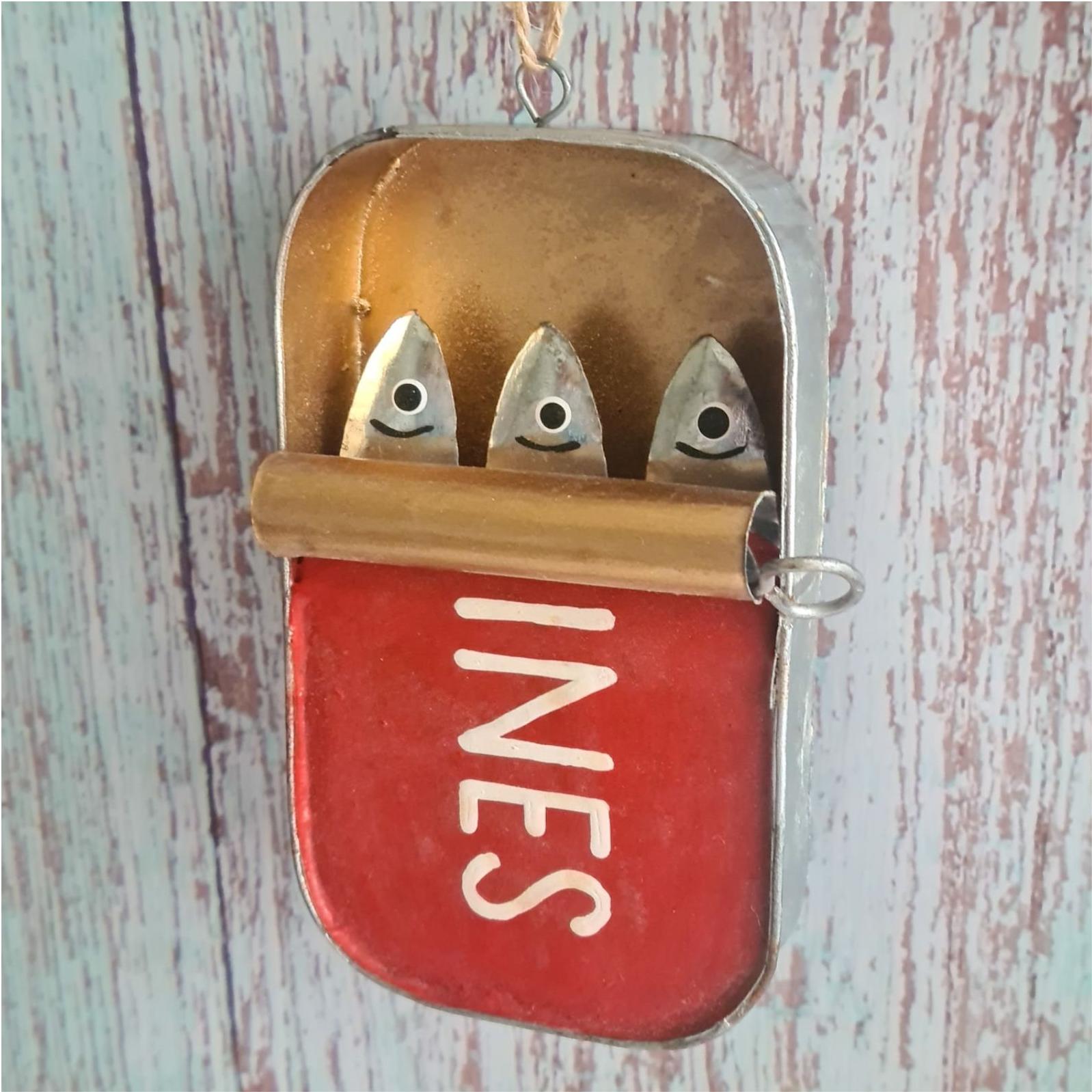 Tin of Sardines Quirky hanging ornament