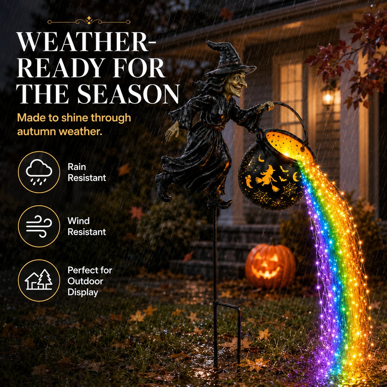 🎃🔥Hot Sale-50% OFF🔥Halloween Witch Cauldron Garden Light-KOLAICH™