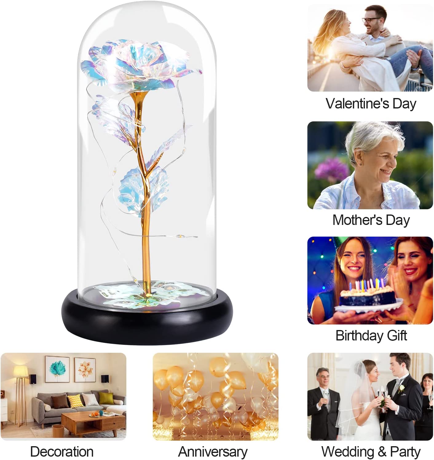 Color simulation rose lamp