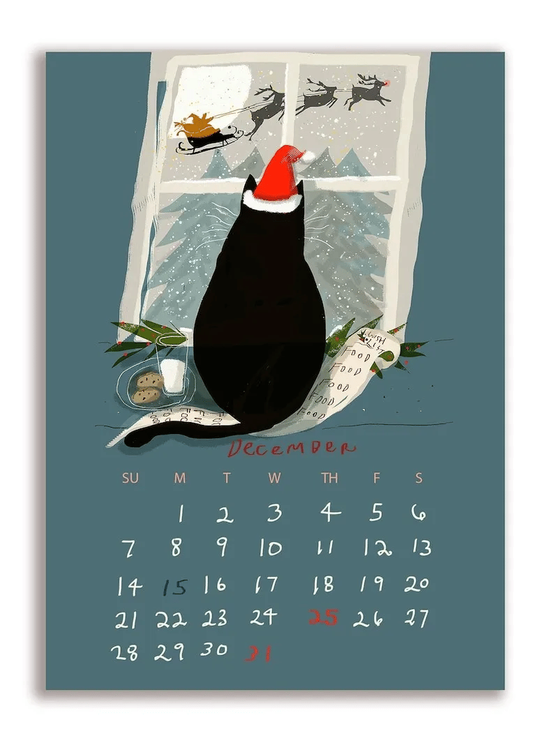 Christmas Hot Sale Now 49% Off | 2025 Dancing Cat Calendar