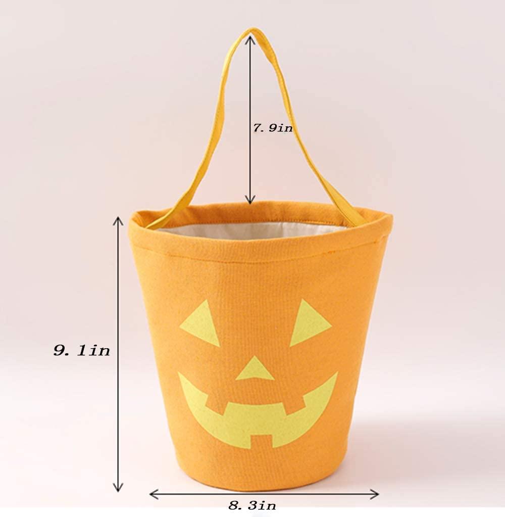 Halloween Trick or Treat Bag, Pumpkin Canvas Candy Tote Bucket-KOLAICH™