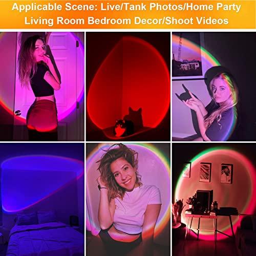 16 Colors Sunset Lamp Projector 360 Degree Rotation Color Changing Rainbow Projection Light Romantic Visual LED Light-KOLAICH™