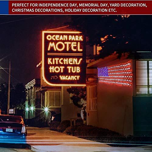 American Flag Lights, 420 Super Bright LEDs Flag Net Light,Waterproof US Flag Light for Memorial Day Independence Day July 4th-KOLAICH™