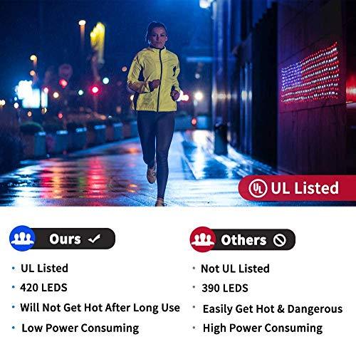 American Flag Lights, 420 Super Bright LEDs Flag Net Light,Waterproof US Flag Light for Memorial Day Independence Day July 4th-KOLAICH™
