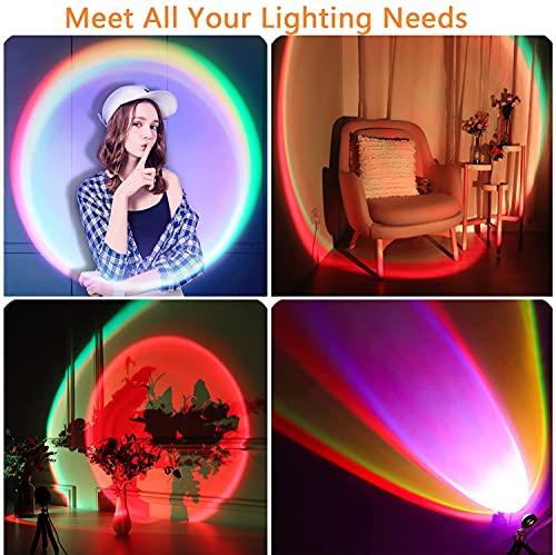 16 Colors Sunset Lamp Projector 360 Degree Rotation Color Changing Rainbow Projection Light Romantic Visual LED Light-KOLAICH™