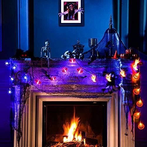 20 LED Halloween String Lights Halloween Decorations Lights Halloween Pumpkin Bat Ghost Spider Lights-KOLAICH™