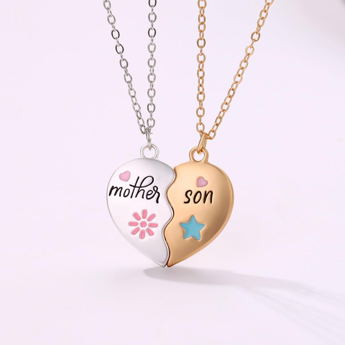 Lovingly crafted mother-daughter/mother-son necklaces symbolize our affection, love for each other!
