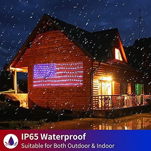 American Flag Lights, 420 Super Bright LEDs Flag Net Light,Waterproof US Flag Light for Memorial Day Independence Day July 4th-KOLAICH™