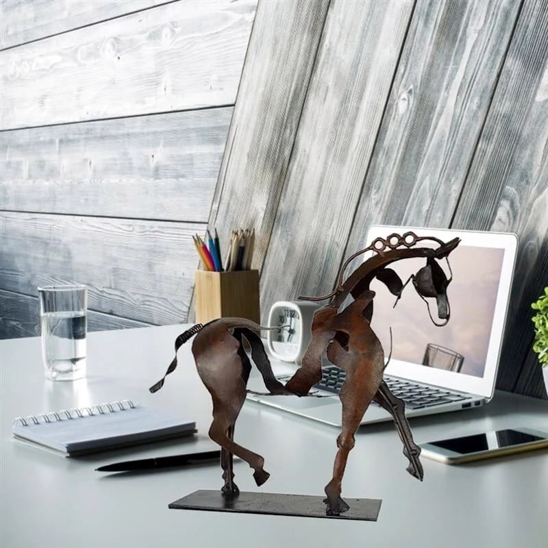 🐎🐎New Horse Sculpture “Adonis” – Quality Handmade from Metal, Abstract but Modern and Realistic Art