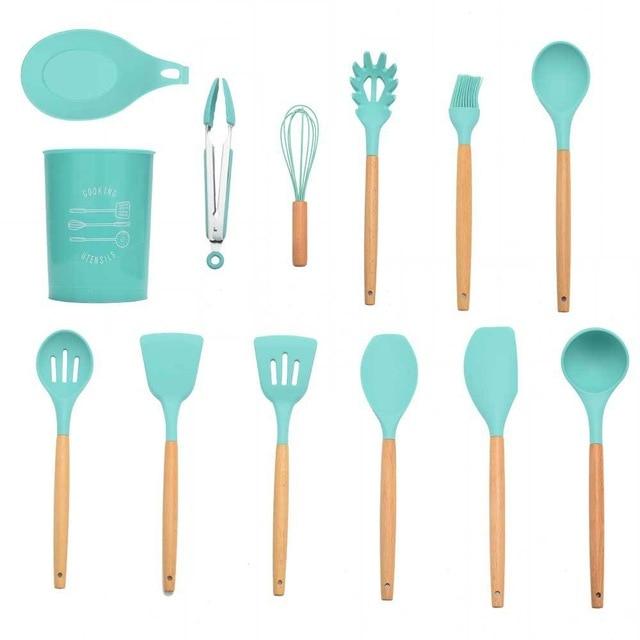 Kitchenware Cooking Utensils Set With Wooden Handle-KOLAICH™