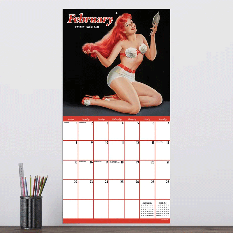 2026 Retro Pin-Up Girl Calendar