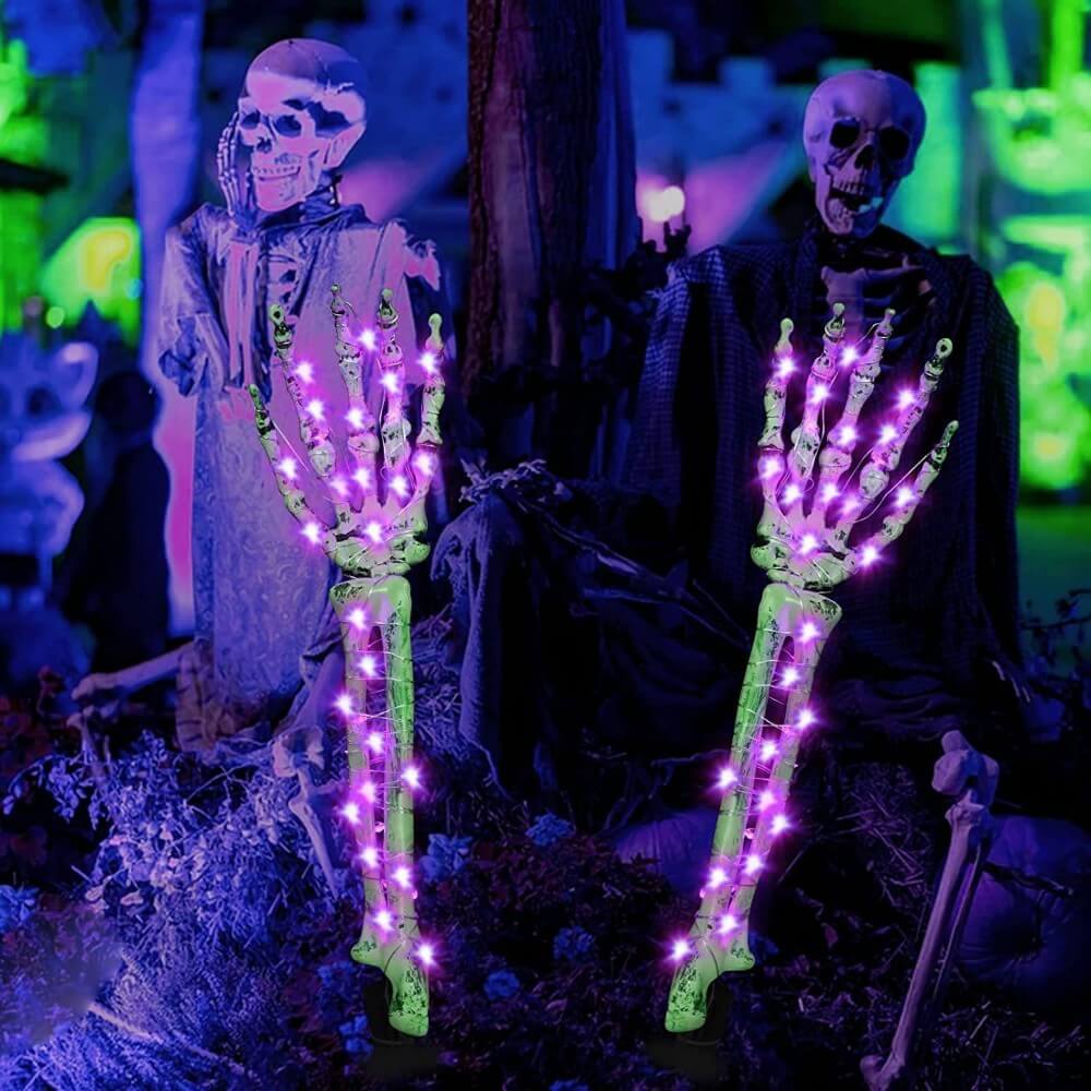 Glowing Halloween Ghost Hand Skeleton