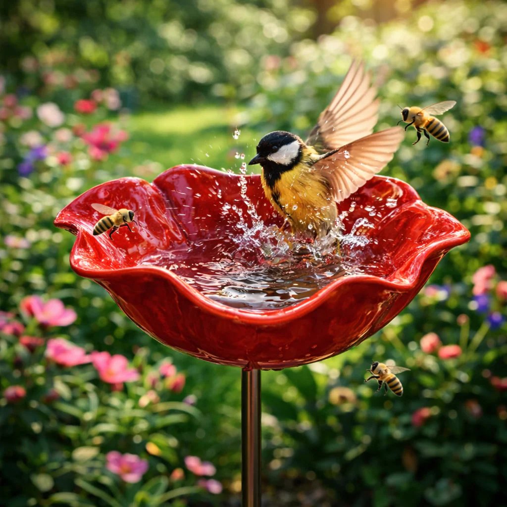 🐦 Mini Bird Bath & Pollinator Water Station - 49% OFF- ✨ Attract Birds & Beneficial Insects