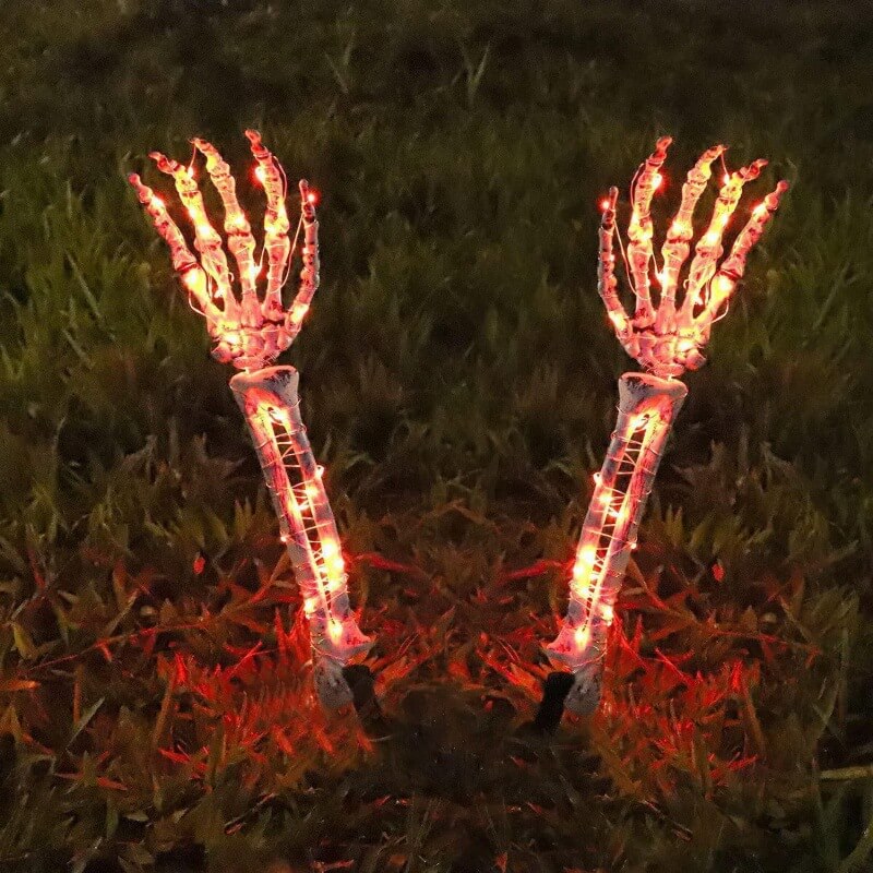 Glowing Halloween Ghost Hand Skeleton