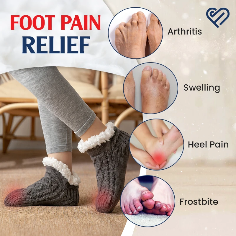 FleeceSox - Fleece-Lined Non-Slip Thermal Slippers Socks