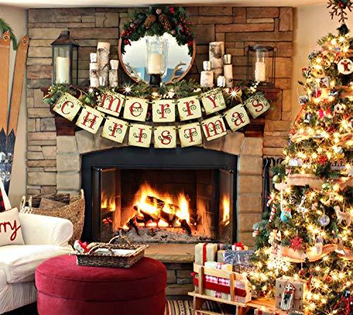 Merry Christmas Banner - Vintage Xmas Decorations Indoor for Home Office Party Fireplace Mantle-KOLAICH™