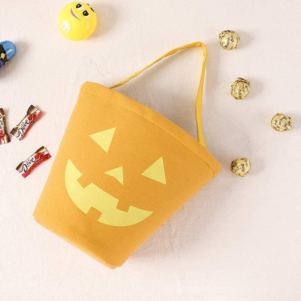 Halloween Trick or Treat Bag, Pumpkin Canvas Candy Tote Bucket-KOLAICH™