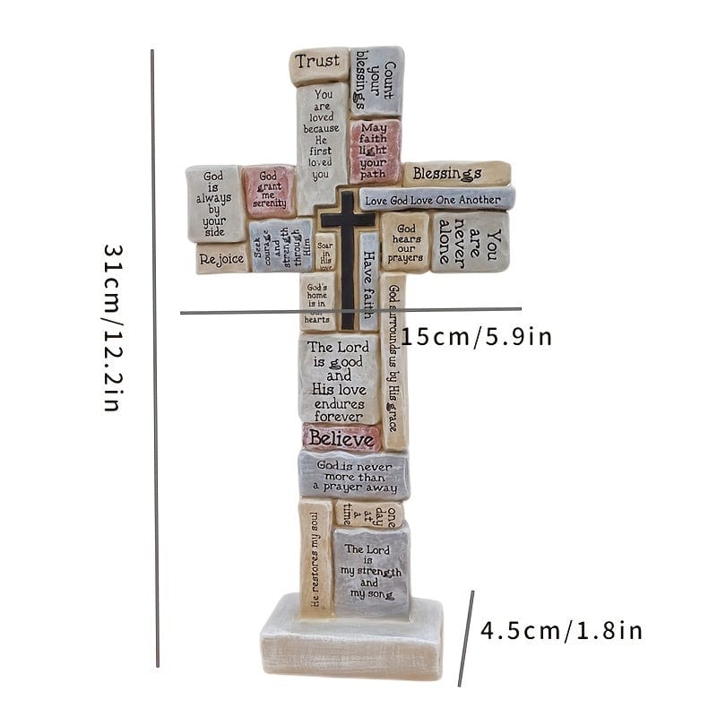 Handmade Cross Statue by Godisabove