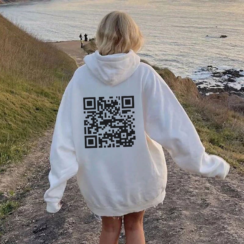 Funny FU QR Code Hoodie