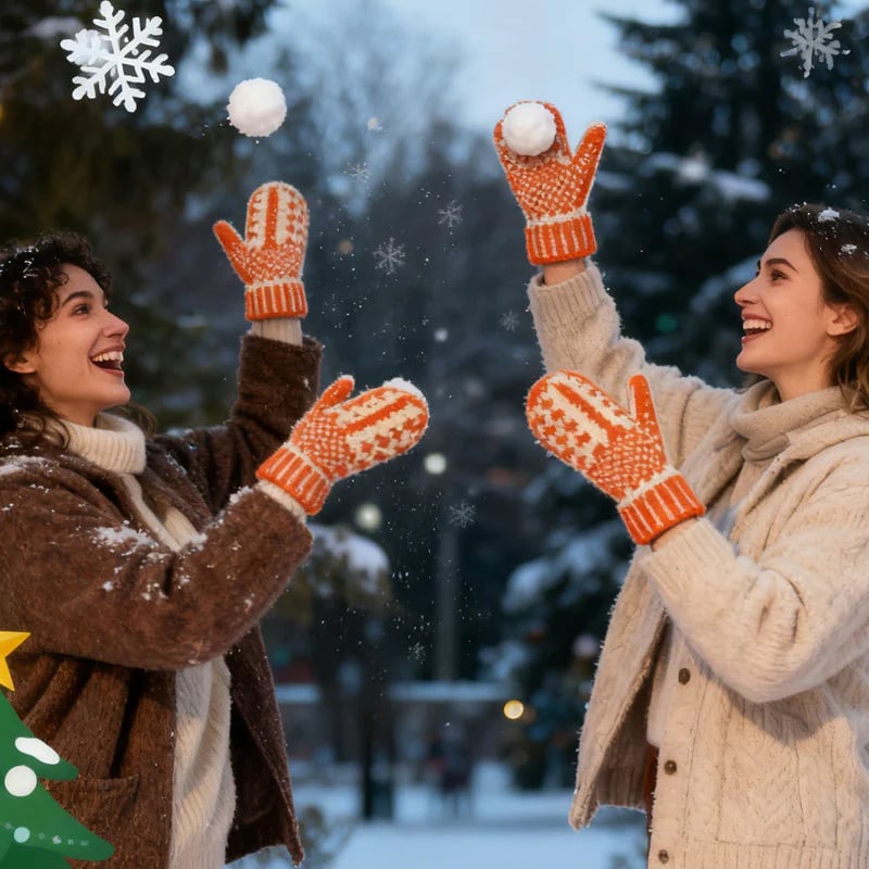 🎅The "Naughty List" Mittens | Cozy Knit with a Hidden Attitude 🖕✨