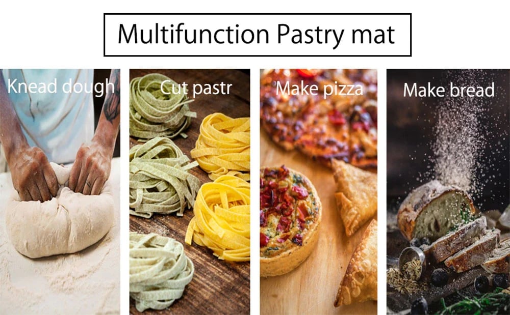 Large Silicone Pastry Mat Extra Thick Non Stick Baking Mat with Measurement  Fondant Mat Counter Mat Dough Rolling Mat Oven Mat|Rolling Pins & Pastry  Boards| - AliExpress