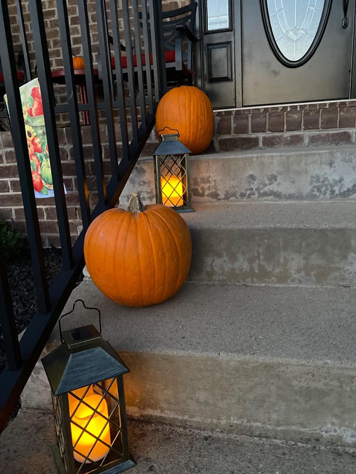 14" Solar Lantern,Outdoor Garden Hanging Lanterns,Set of 2-KOLAICH™