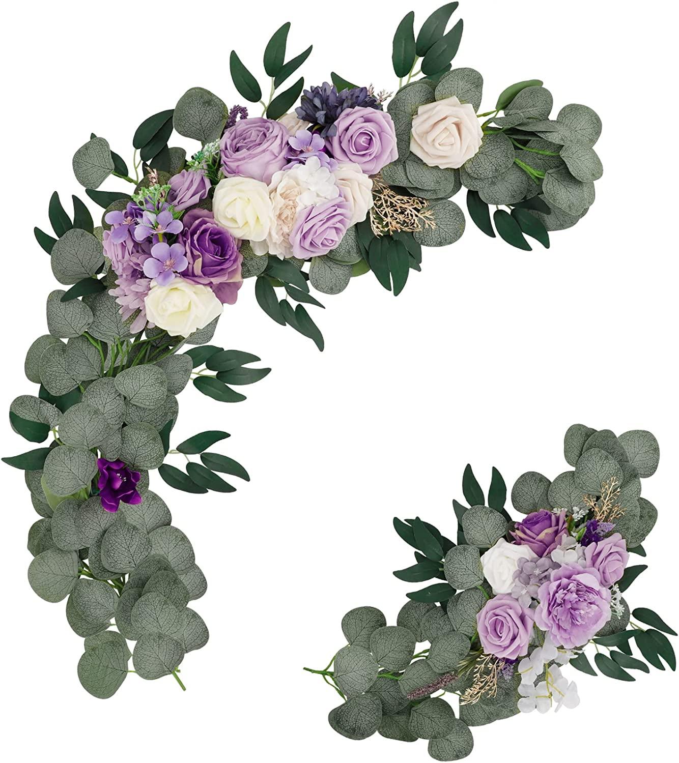 2pcs Artificial Flower Swag Arch Decor for Wedding Reception Backdrop-KOLAICH™