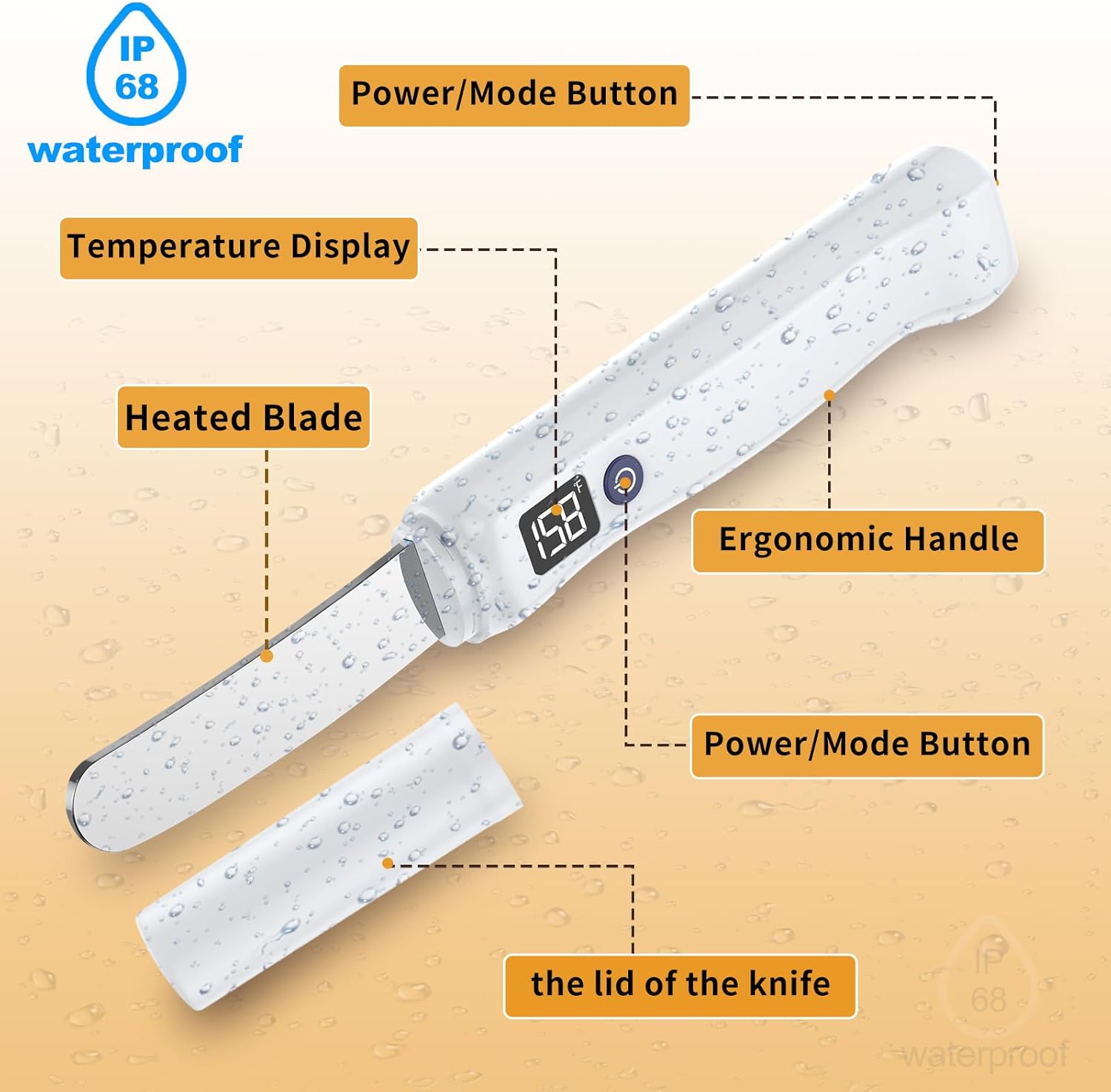 Self-heating electric peanut chocolate spreader heating knife