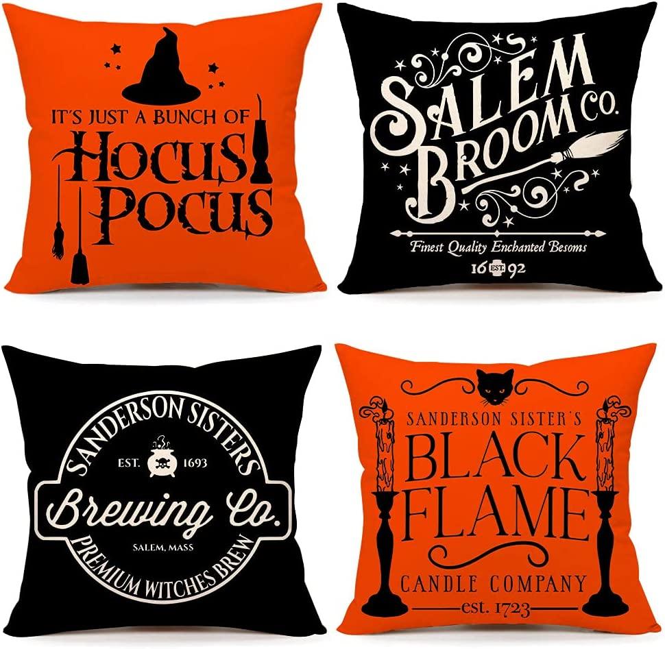 Halloween Decor Pillow Covers Set of 4 Halloween Decorations Cushion Case-KOLAICH™