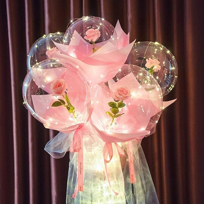 ❤️Kolaich LED Fantasy Rose Balloon Bouquet🎈✨