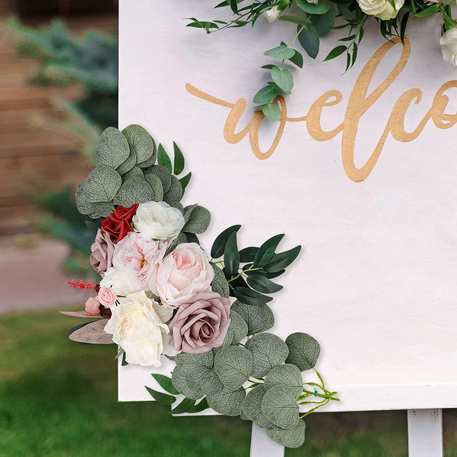 2pcs Artificial Flower Swag Arch Decor for Wedding Reception Backdrop-KOLAICH™