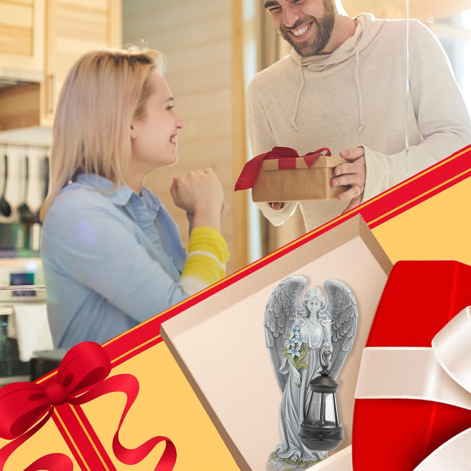 😇 Solar Angel Outdoor Garden Decor Statues