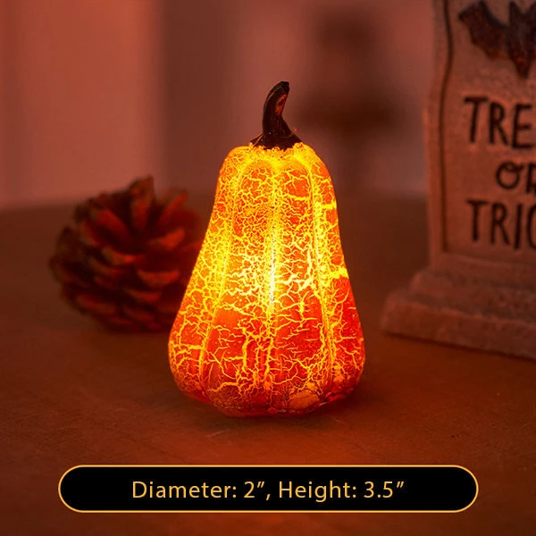 Halloween Crackle Pumpkin Lamp