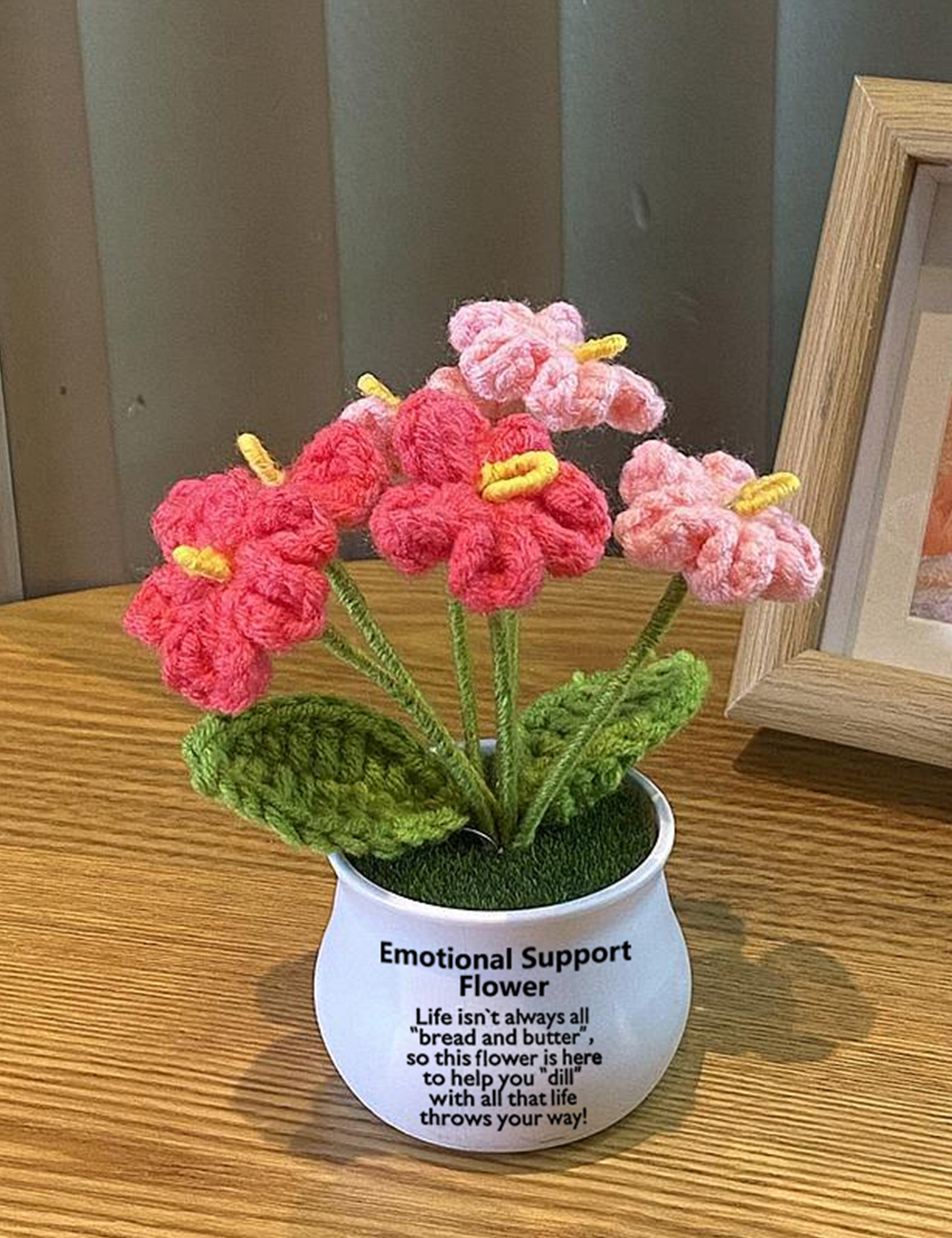 Hand Made To Your Mom Sister Aunt Friend Family Mother's Day Birthday Spiritual Support Crochet Flowers