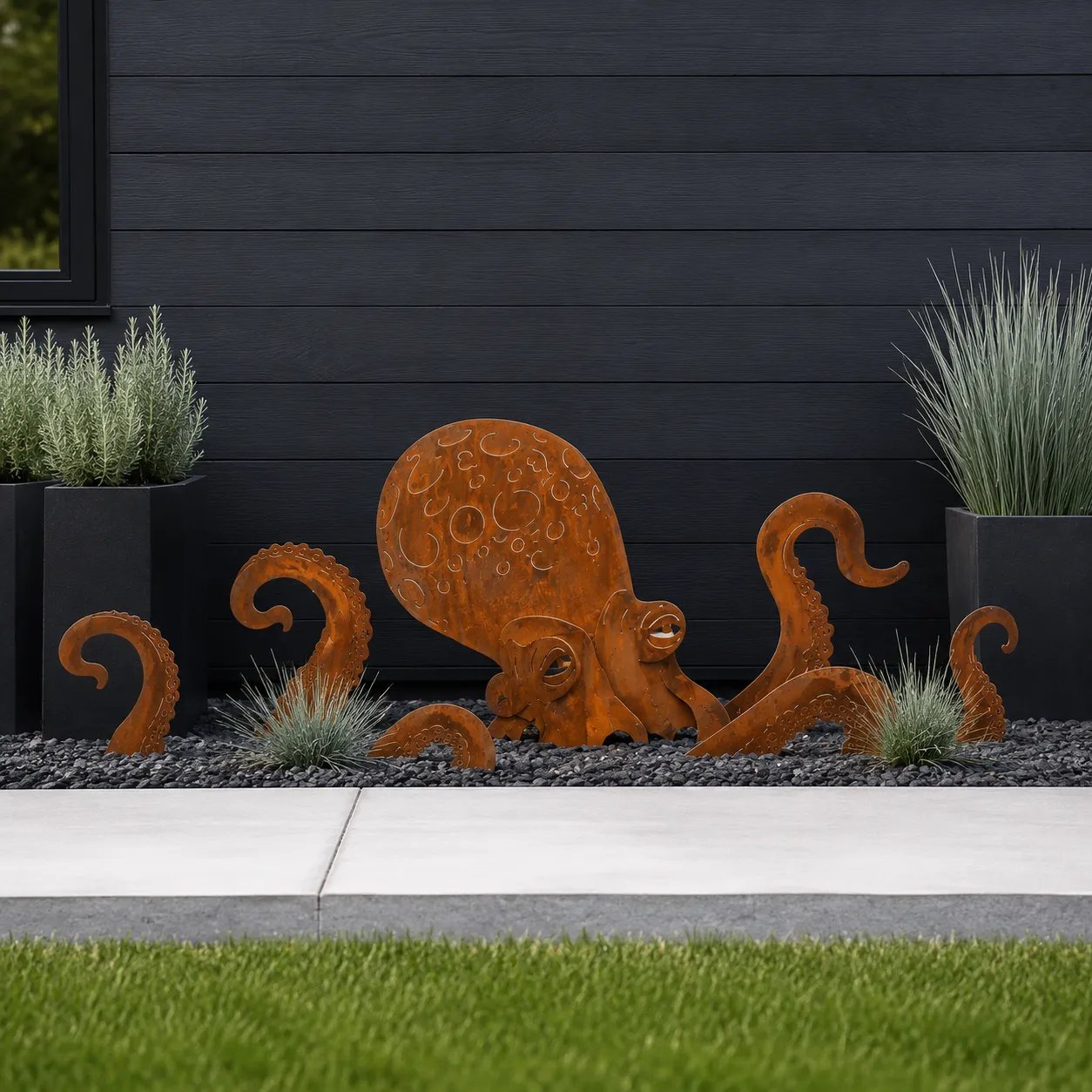 🔥2026 Hot Sale - 🐙Rust Patina Giant Squid Garden Sculpture-KOLAICH™