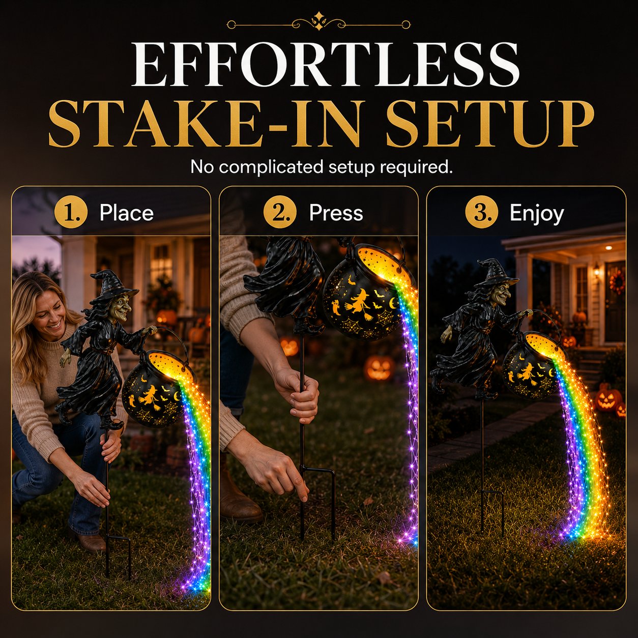 🎃🔥Hot Sale-50% OFF🔥Halloween Witch Cauldron Garden Light-KOLAICH™