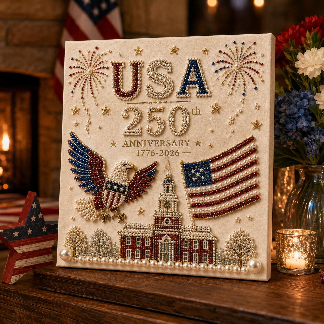 🇺🇸 USA 250th Anniversary DIY Pearl Painting Kit ✨❤️‍🔥BUY 2 GET FREE SHIPPING
