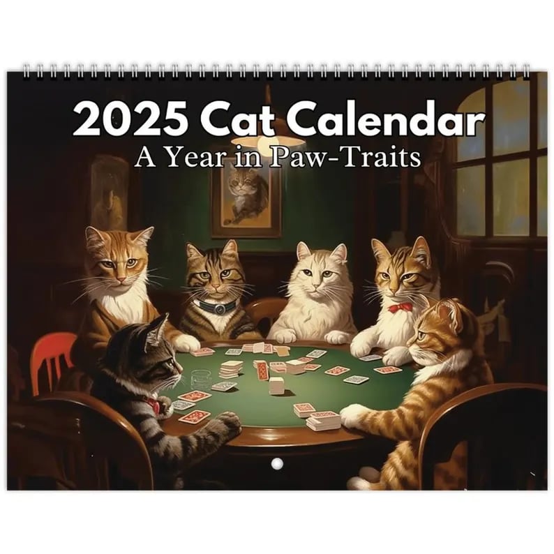 Iconic Cat Art Reimagined |2025 Cat Calendar