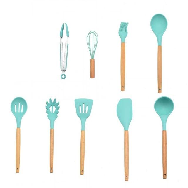 Kitchenware Cooking Utensils Set With Wooden Handle-KOLAICH™