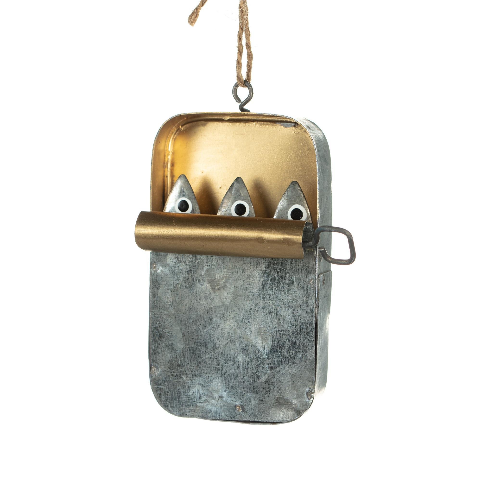 Tin of Sardines Quirky hanging ornament