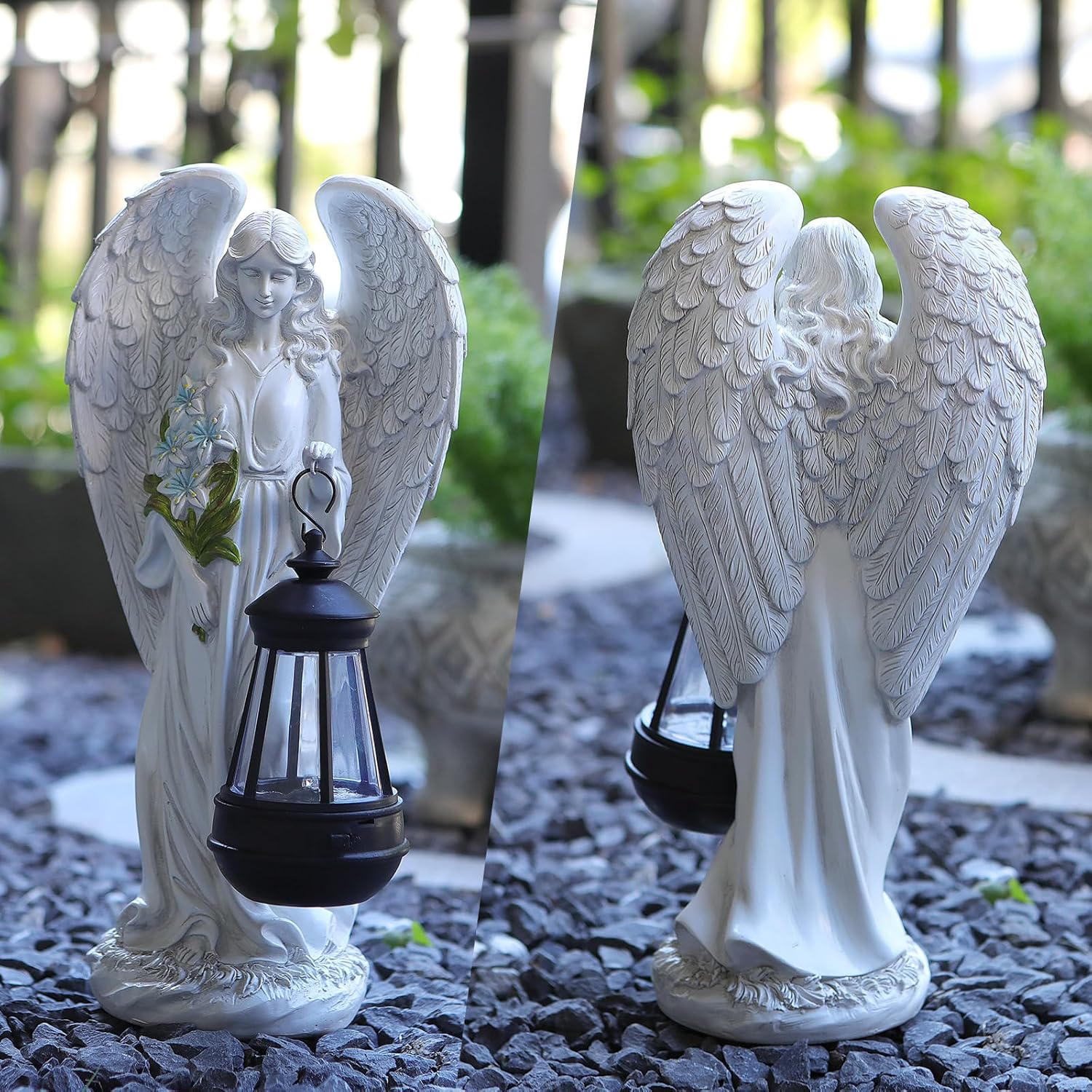 😇 Solar Angel Outdoor Garden Decor Statues