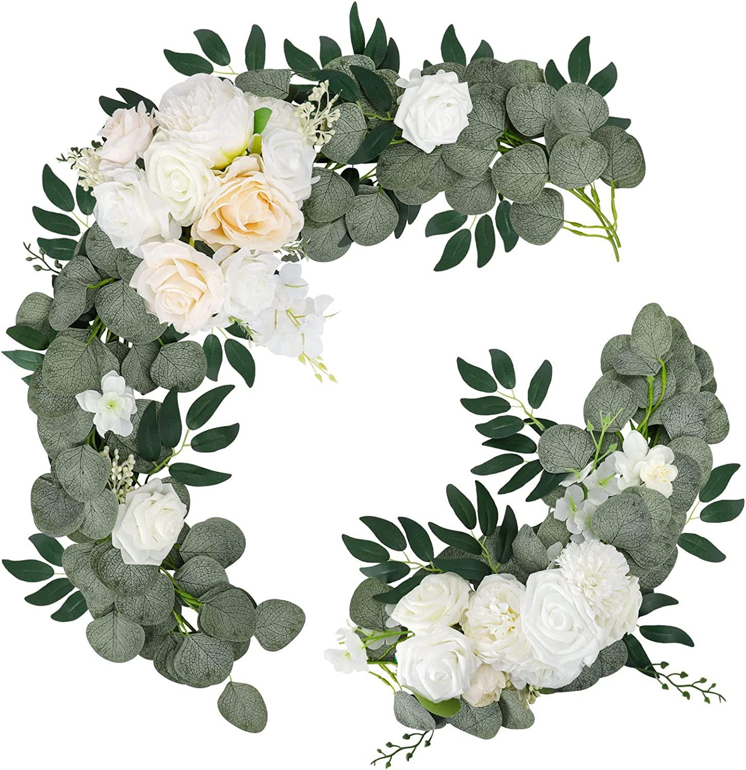 2pcs Artificial Flower Swag Arch Decor for Wedding Reception Backdrop-KOLAICH™
