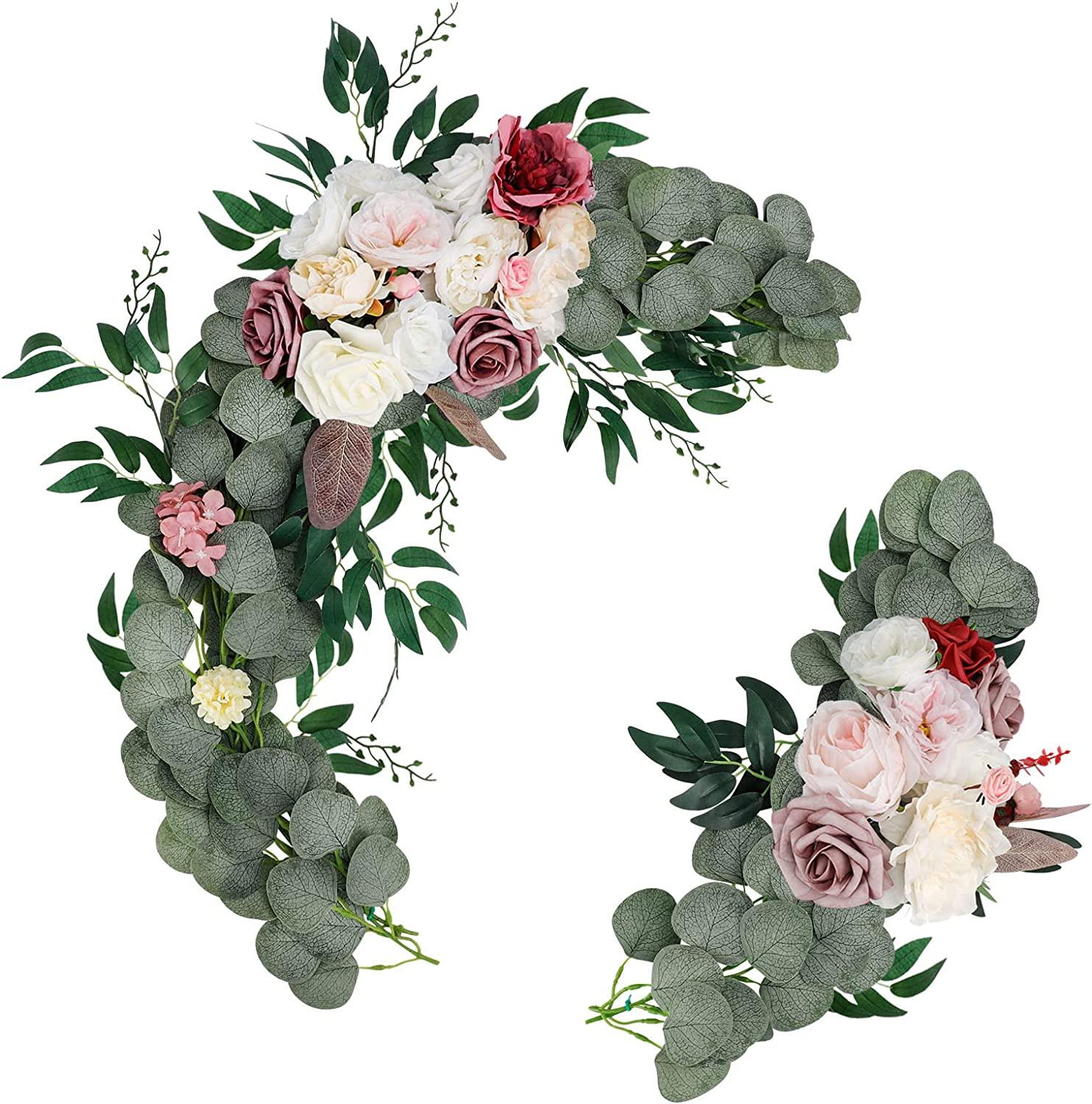 2pcs Artificial Flower Swag Arch Decor for Wedding Reception Backdrop-KOLAICH™