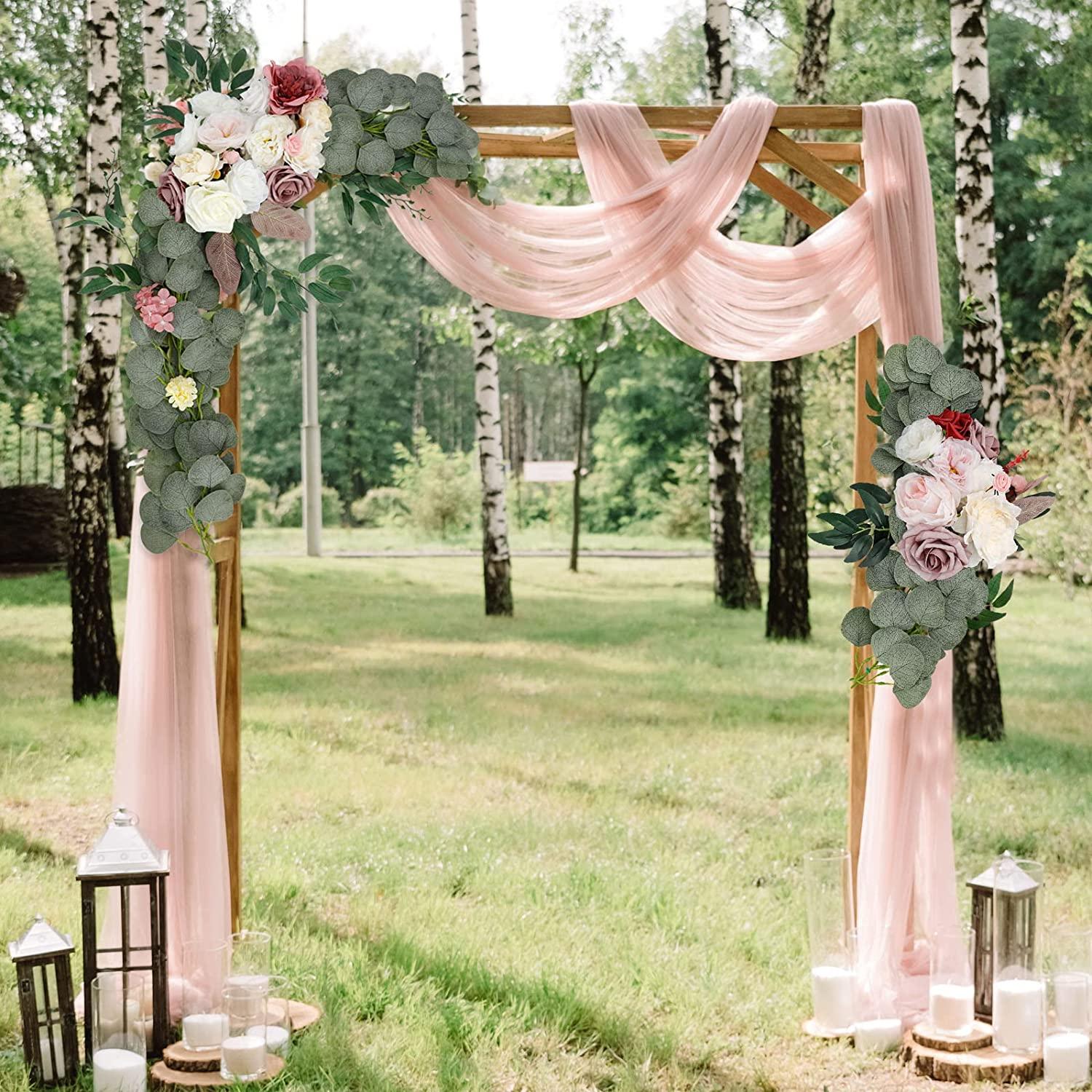 2pcs Artificial Flower Swag Arch Decor for Wedding Reception Backdrop-KOLAICH™