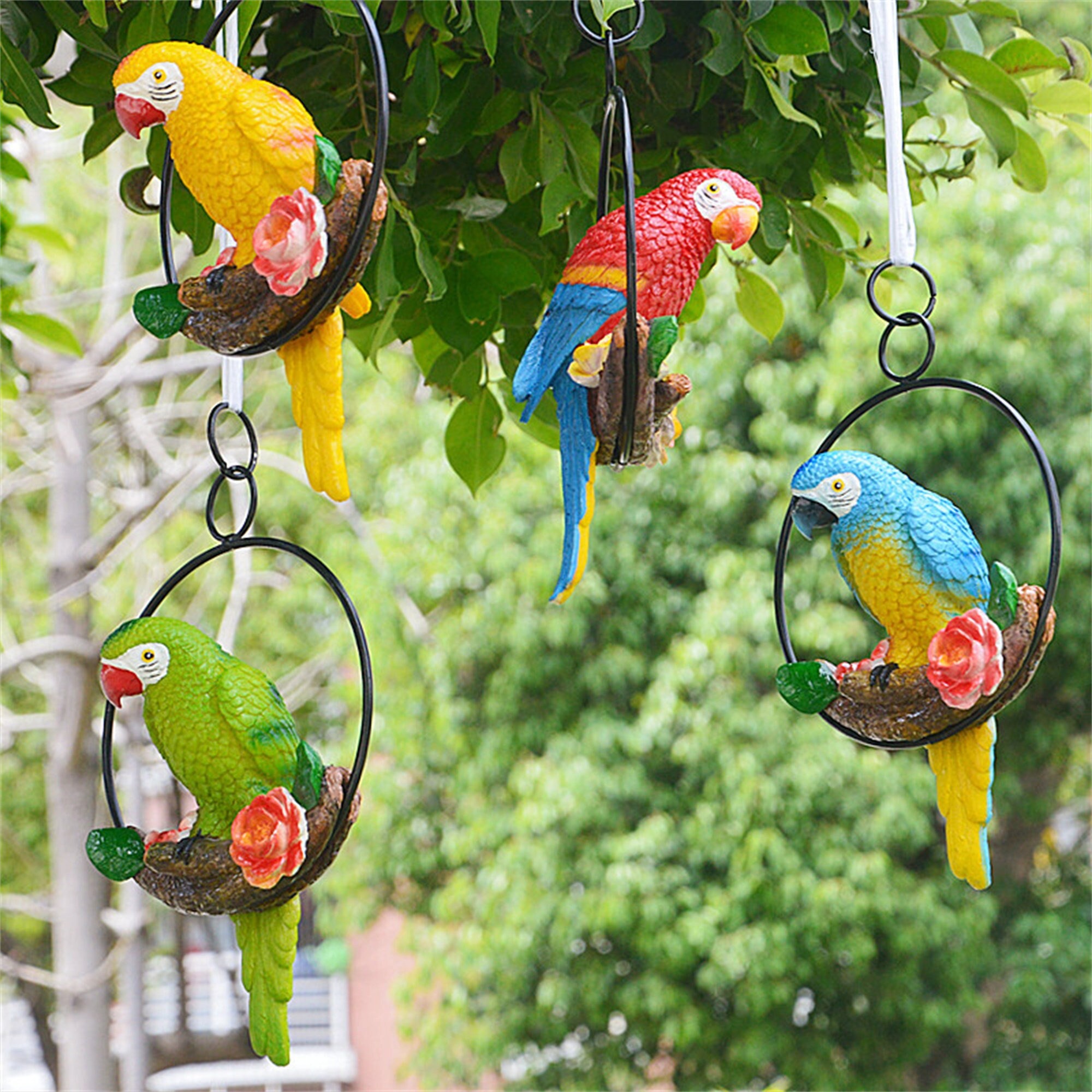 Iron ring parrot pendant garden decoration-KOLAICH™